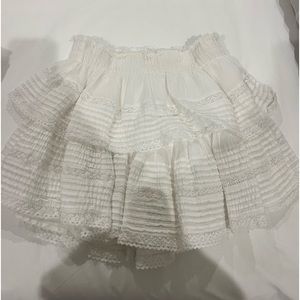 Aerie white ruffle skirt